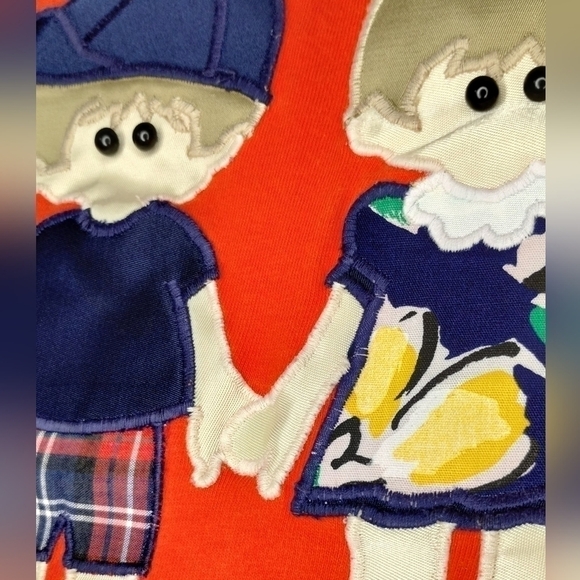 Vtg 80s 90s Adult Large T-shirt Tee Single Stitch USA Red Cottagecore Grandma - Picture 4 of 7